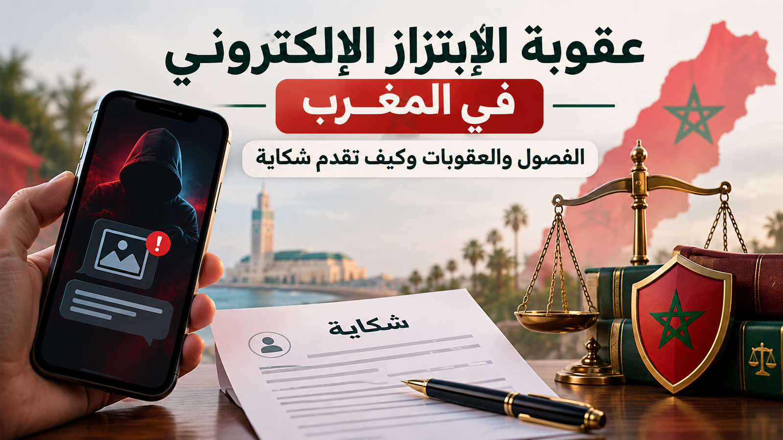 عقوبة الابتزاز الإلكتروني في المغرب: الفصول والعقوبات وكيف تقدم شكاية
