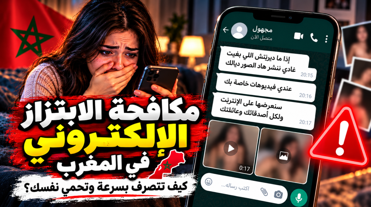 مكافحة الابتزاز الإلكتروني في المغرب: الدليل الشامل لكل ضحية ولكل أسرة